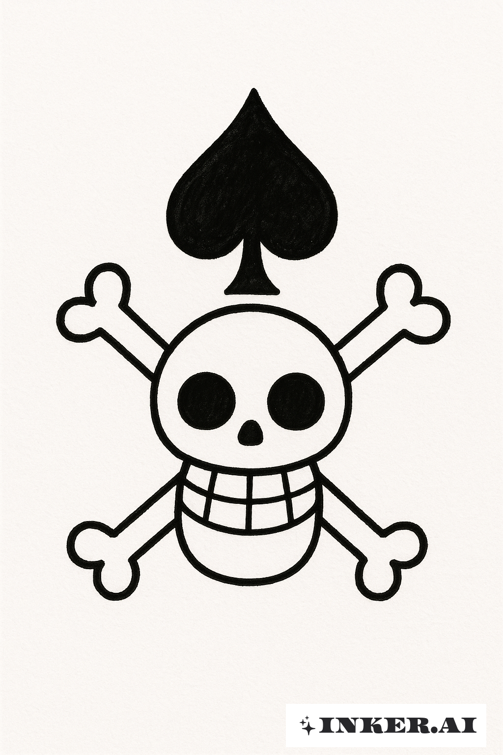 エースのワンピース スペード海賊団のジョリーロジャー