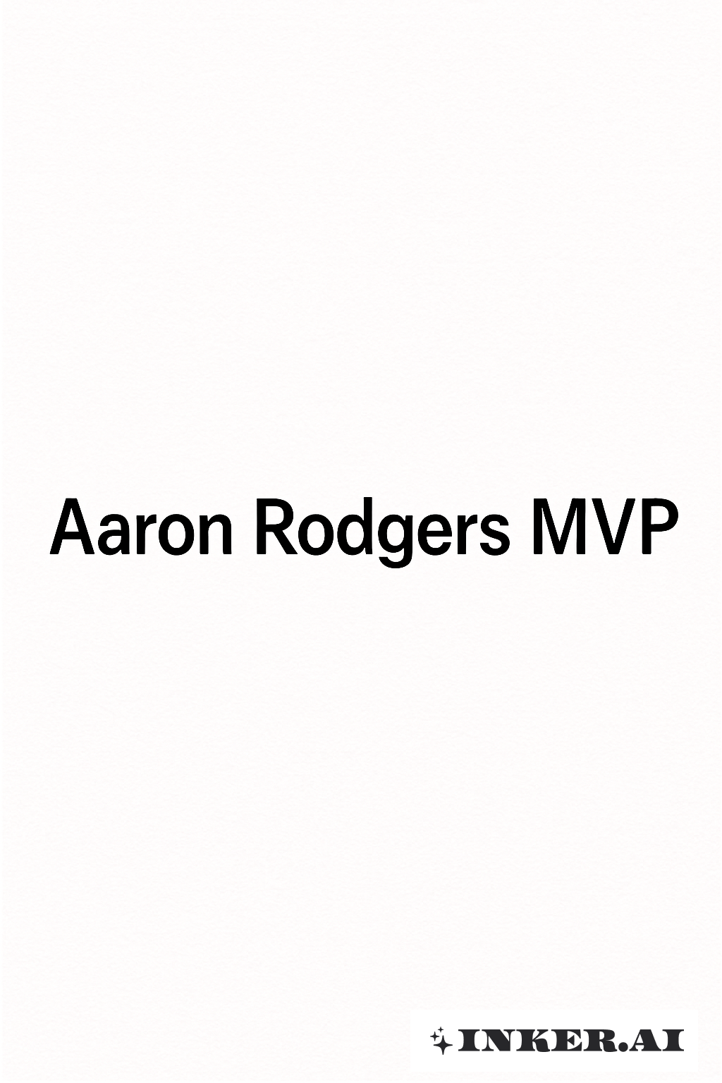 干净字体的阿隆·罗杰斯最有价值球员