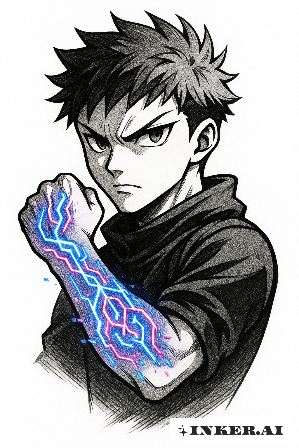 Anime Hero's Cursed Cyber Sigilism Mark