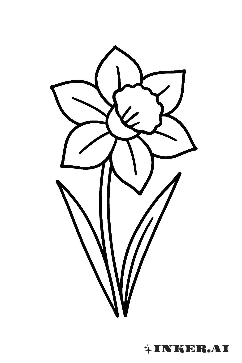 Un Simple Narcisse Noir Et Blanc