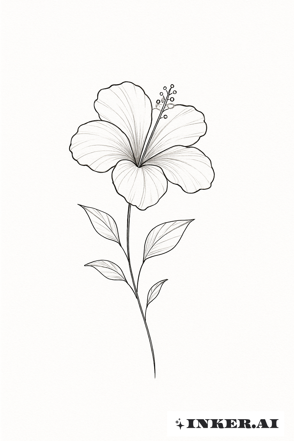 精緻芙蓉花莖