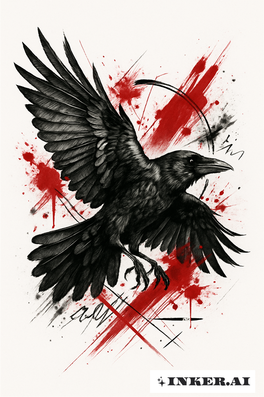 Vol du corbeau en rouge Trash Polka