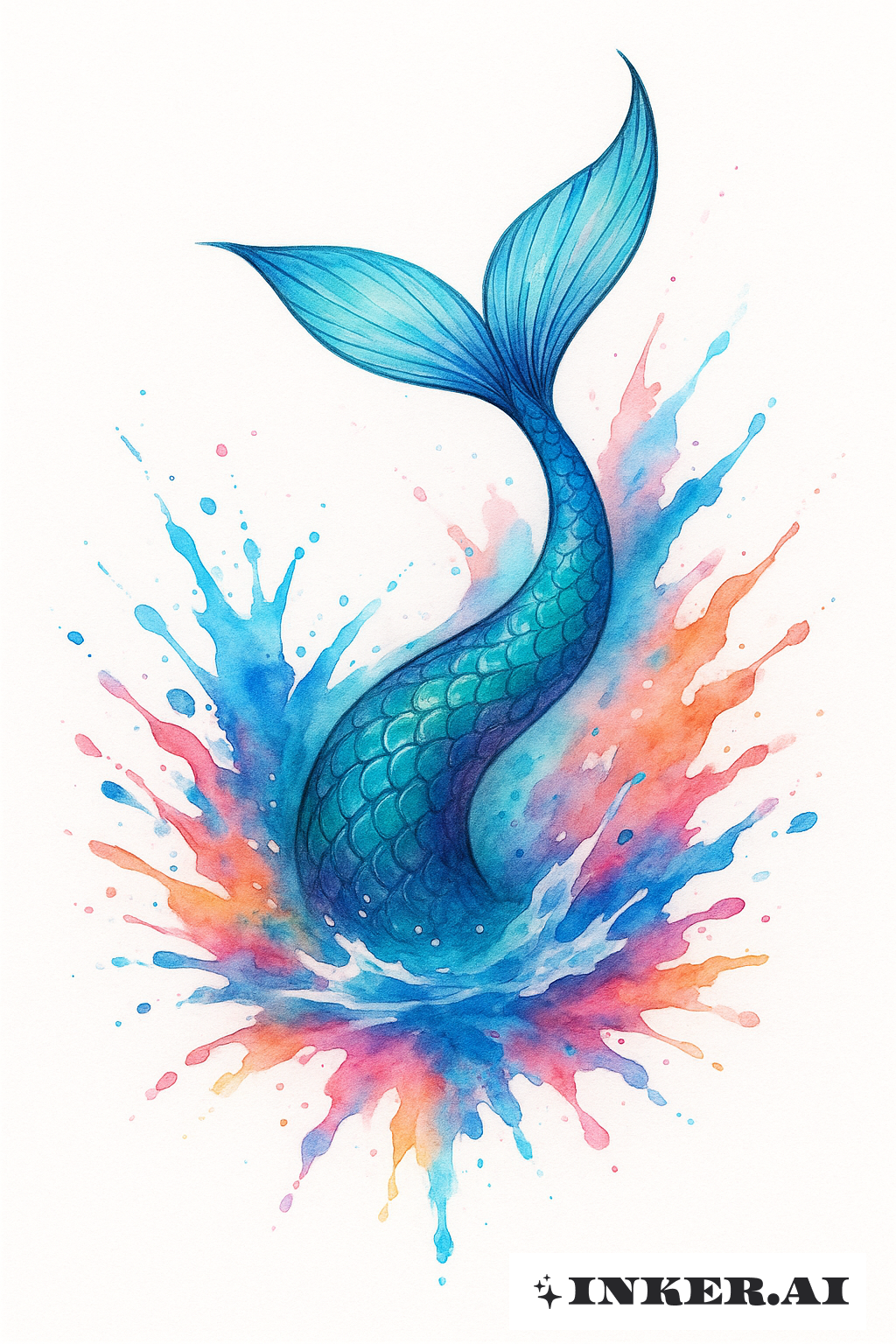A Cauda de Sereia em Cores Vibrantes