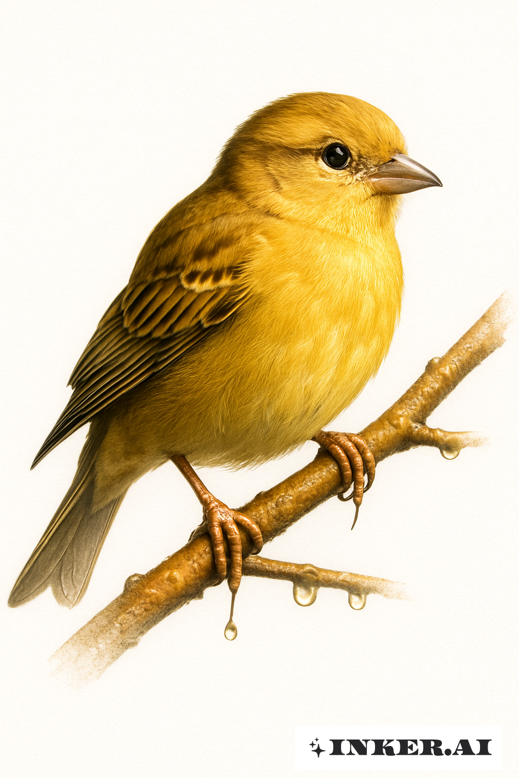 Golden Sparrow In Morning Light