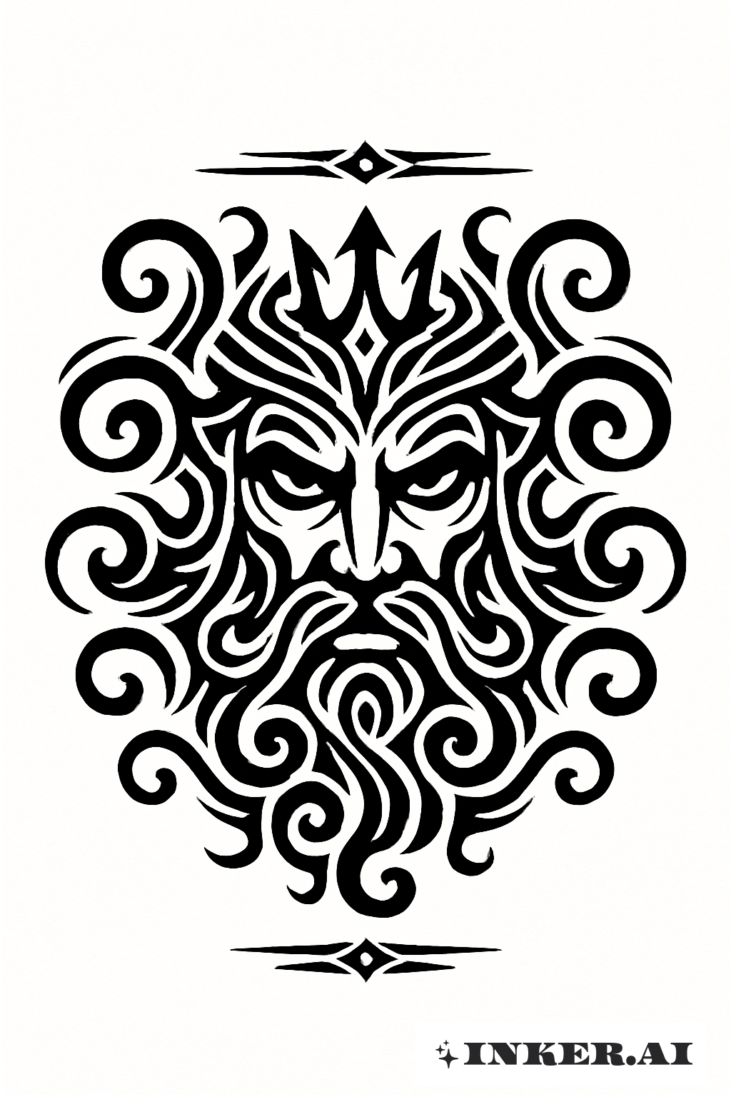 The Tribal Mask Of The Sea God Poseidon