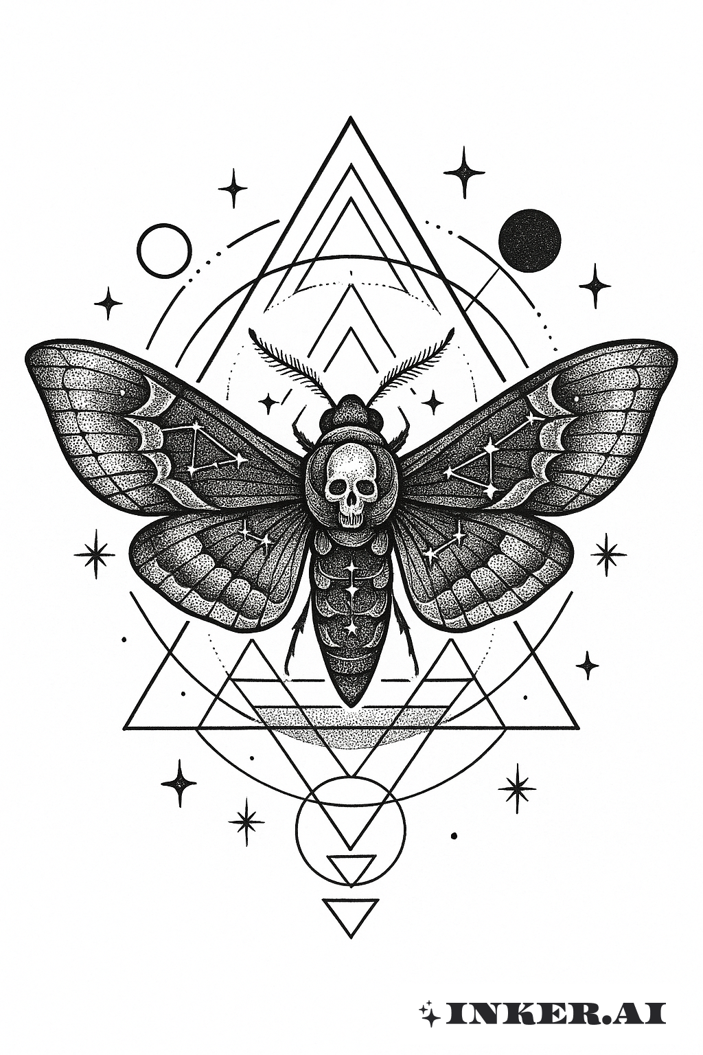 Celestial Death Moth Constellation