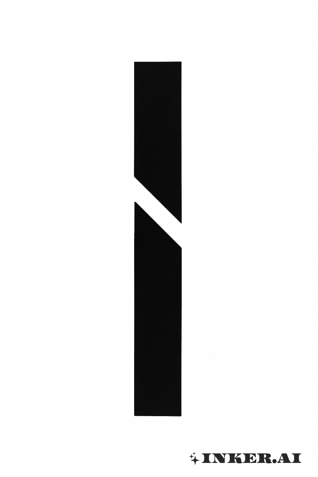 싱글 네거티브 스페이스 라인 블랙아웃