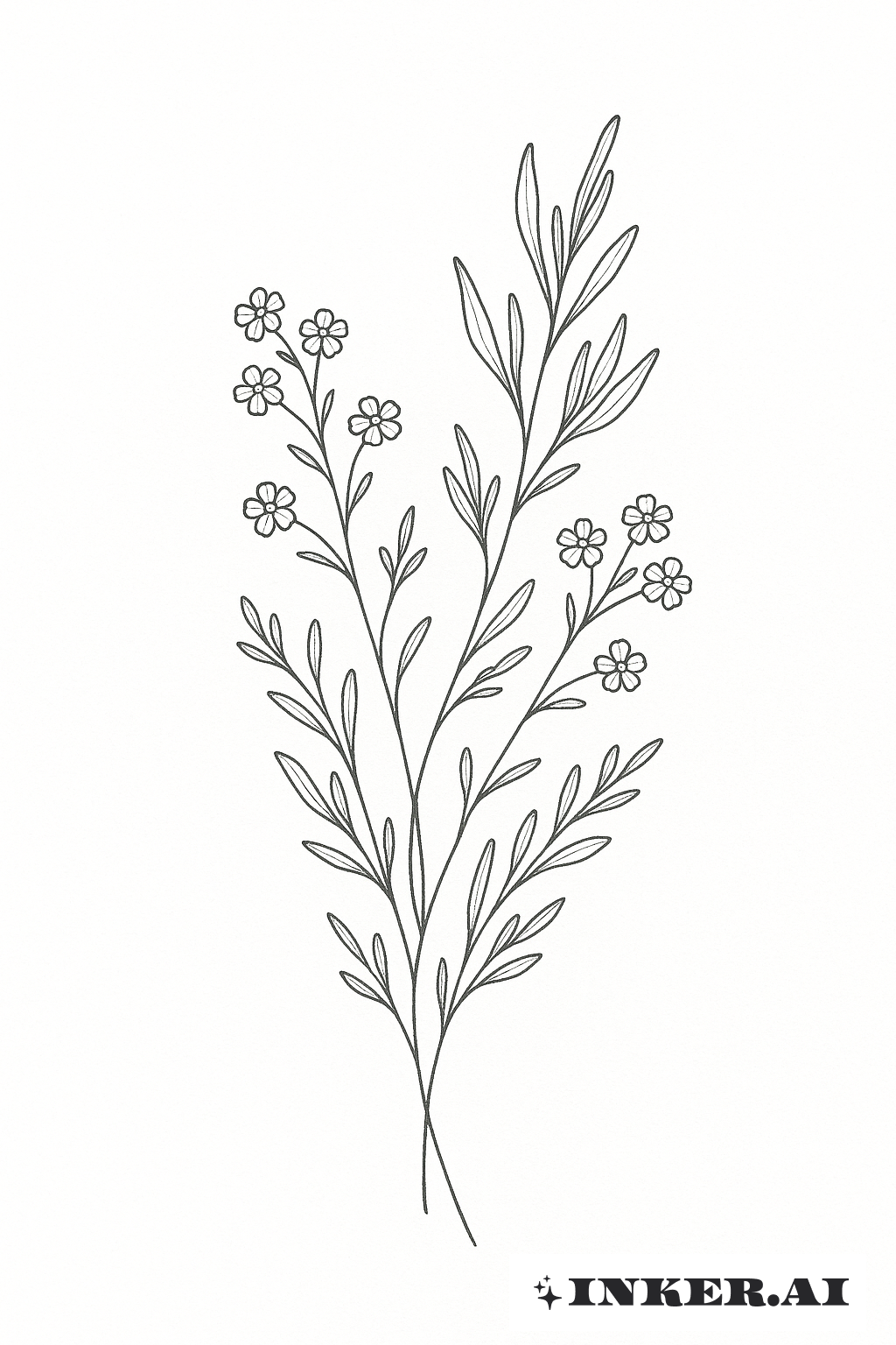 Sagebrush with Tiny Desert Wildflowers