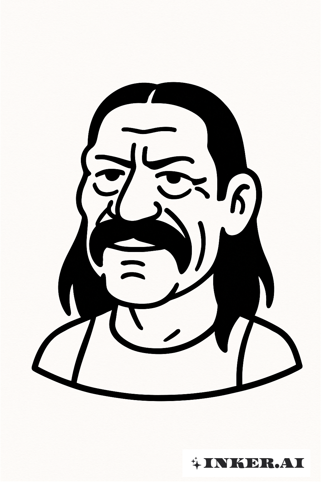 Ein Cartoon-Porträt von Danny Trejo