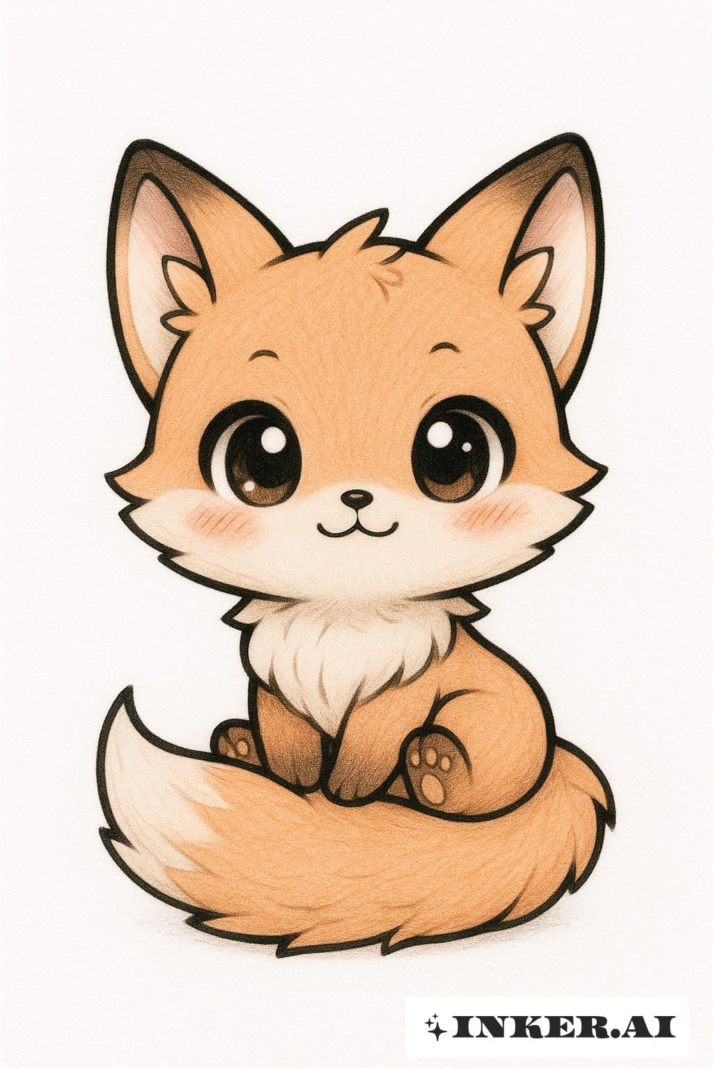 Un Bébé Renard Mignon Style Chibi