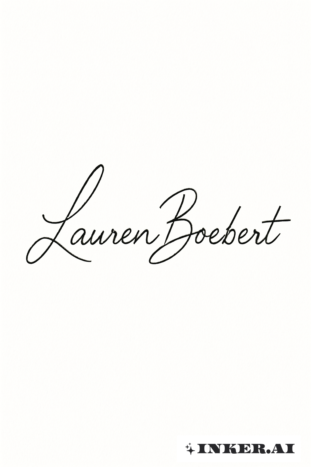 勞倫·波伯特的簡約簽名
