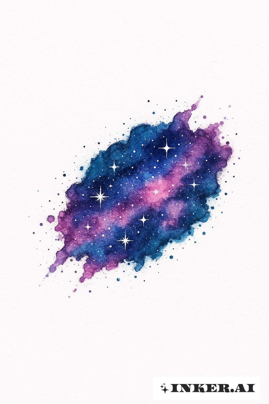 Ein Gesprenkeltes Stick And Poke Mini Galaxie