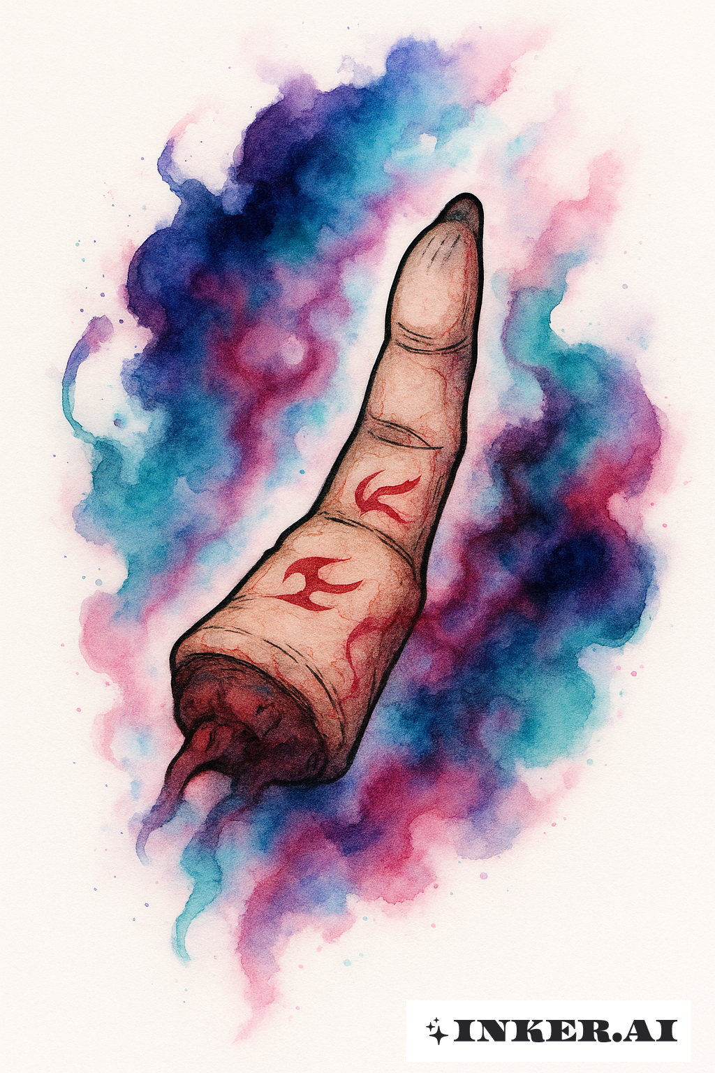 Une Aura de Peinture autour du Doigt de Sukuna