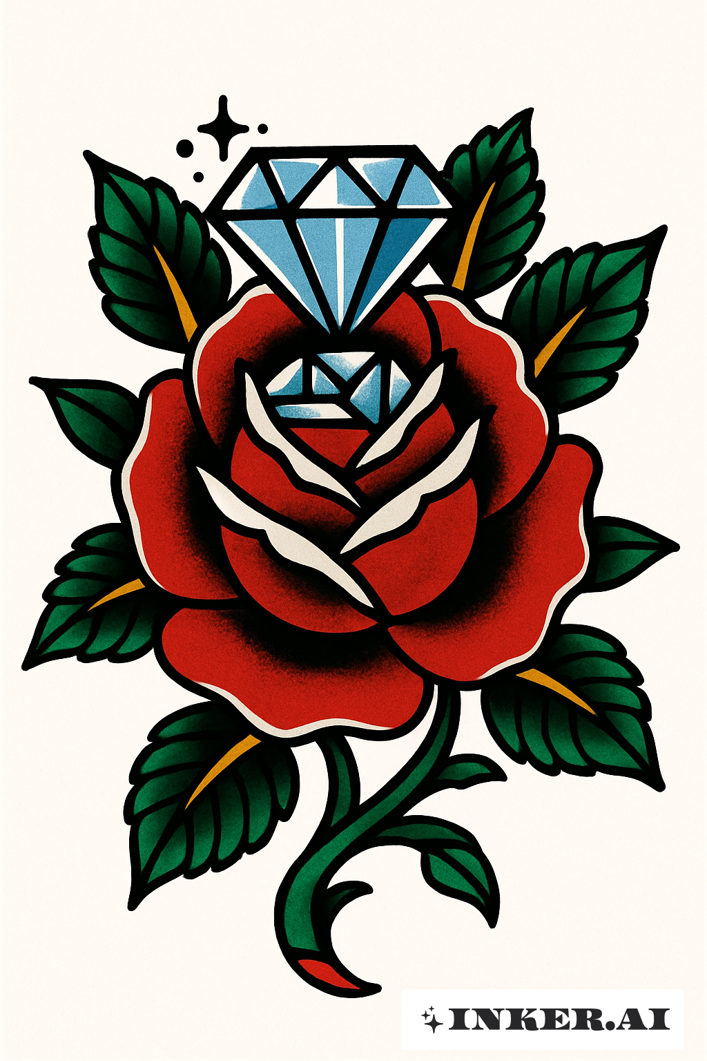 Rose Of Loyalty And A Diamond