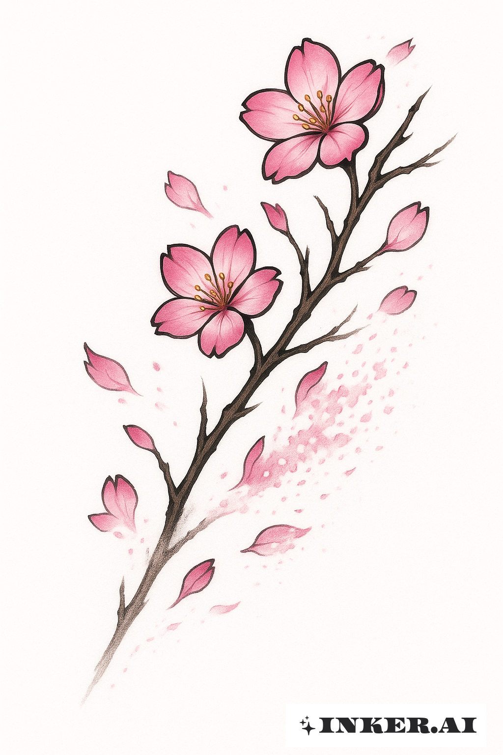 Verblassende Kirschblüten Memento Mori