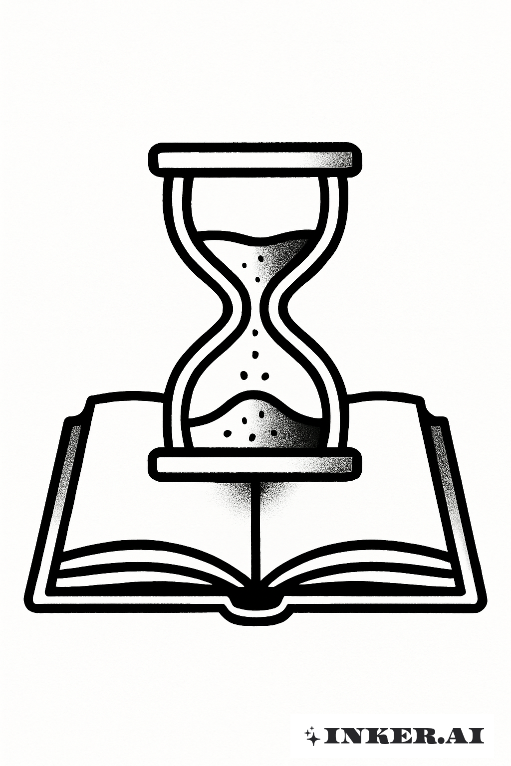 Sablier Sur Un Livre Ouvert