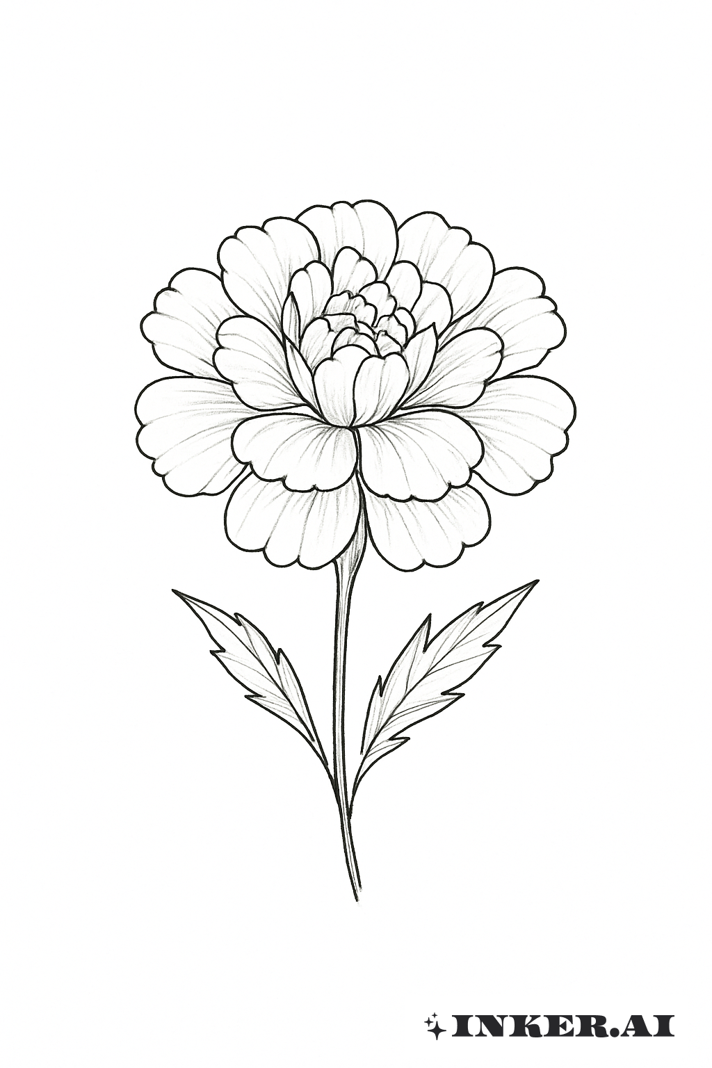Unfurling Petals Of A Fine Line Marigold