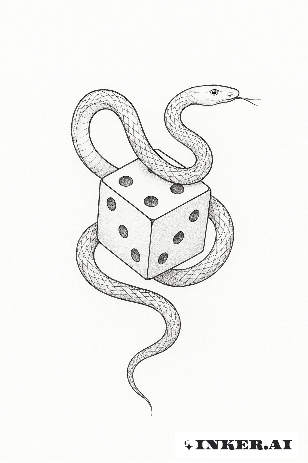 A Serpent Weaving Through a Single Dice