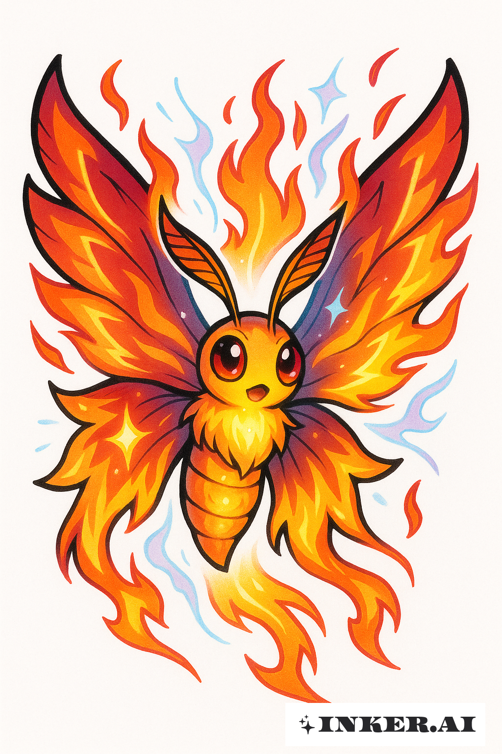 Flammender Mottenenergie