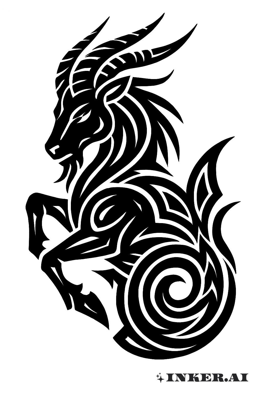 41+ Ideias de Tatuagem de Capricórnio para Testar e Baixar, image size:1024x1536