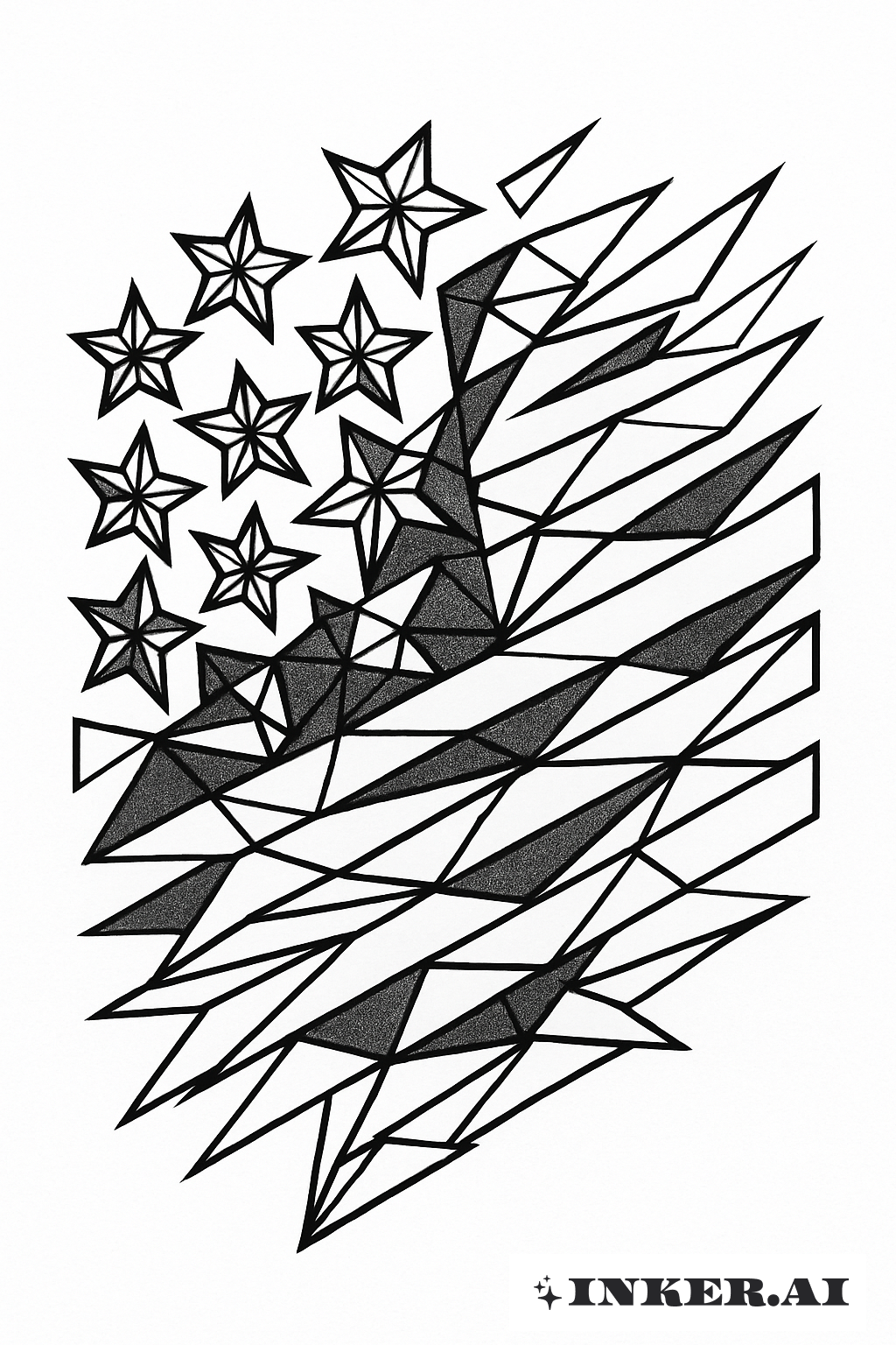 헤그세스의 분절된 별과 스트라이프