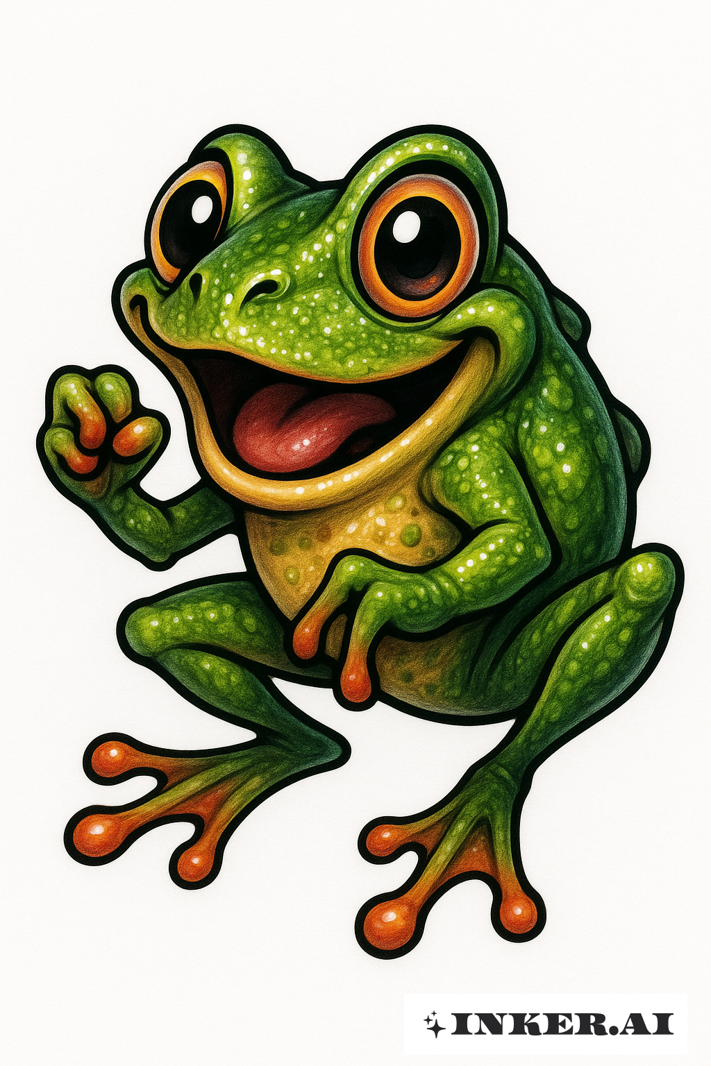 Nova Escola Sapo com Pele Fotorrealista