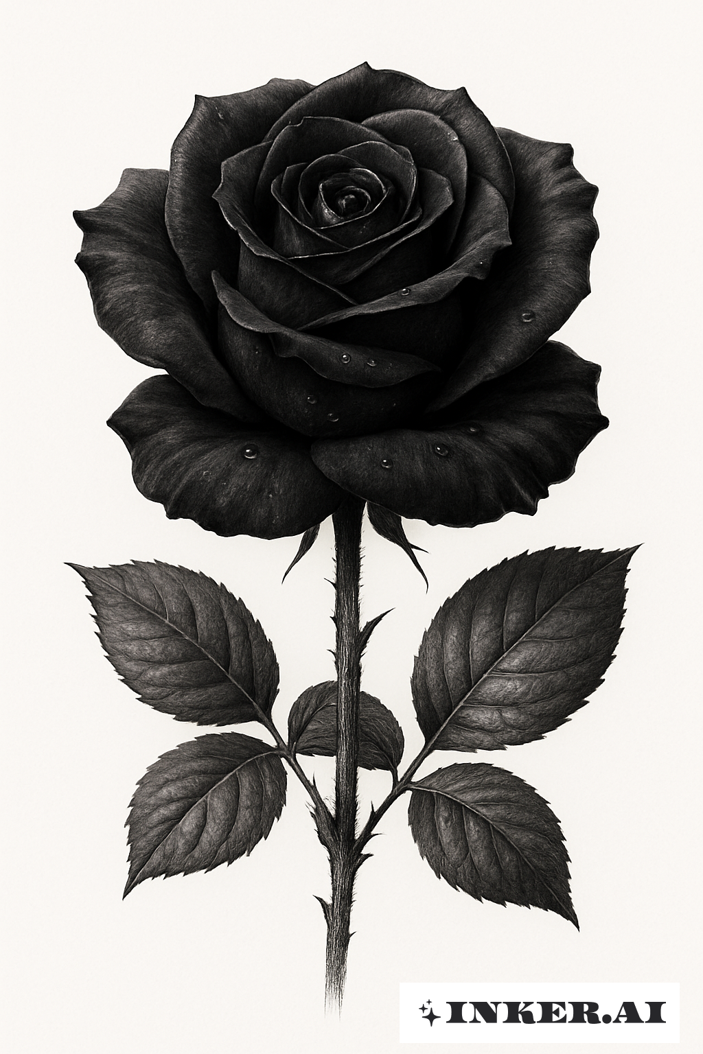 Velvet Petals Of A Deep Black Rose