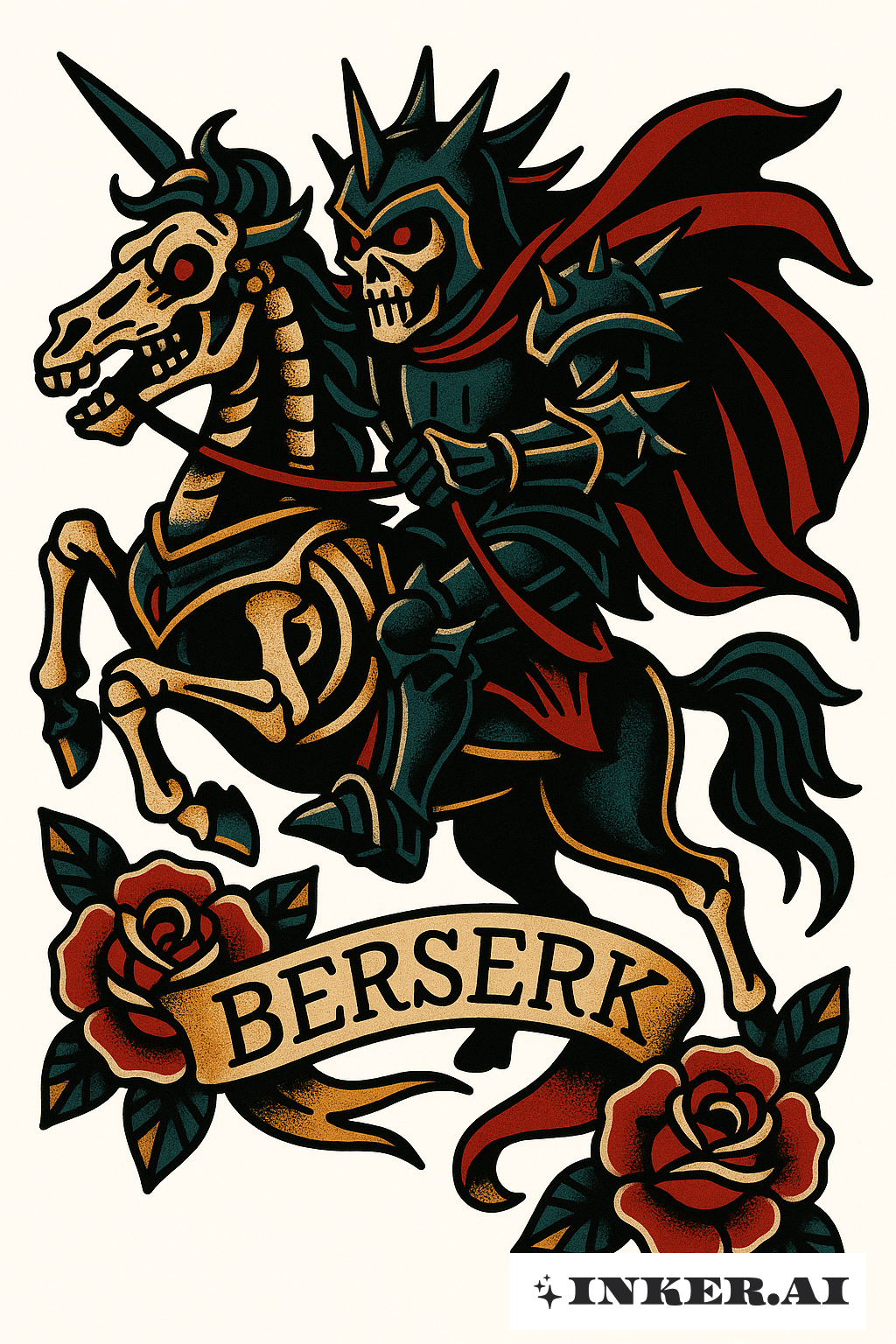 Der Ansturm des Berserkerskelett-Ritters