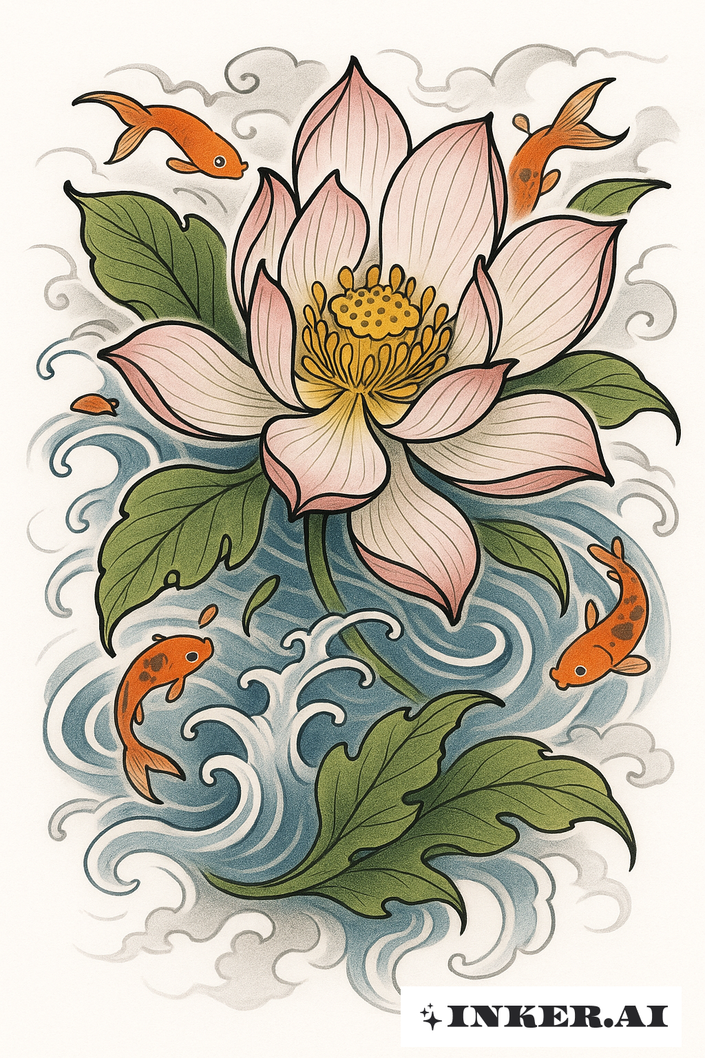 Chinese Water Garden Lotus Flower