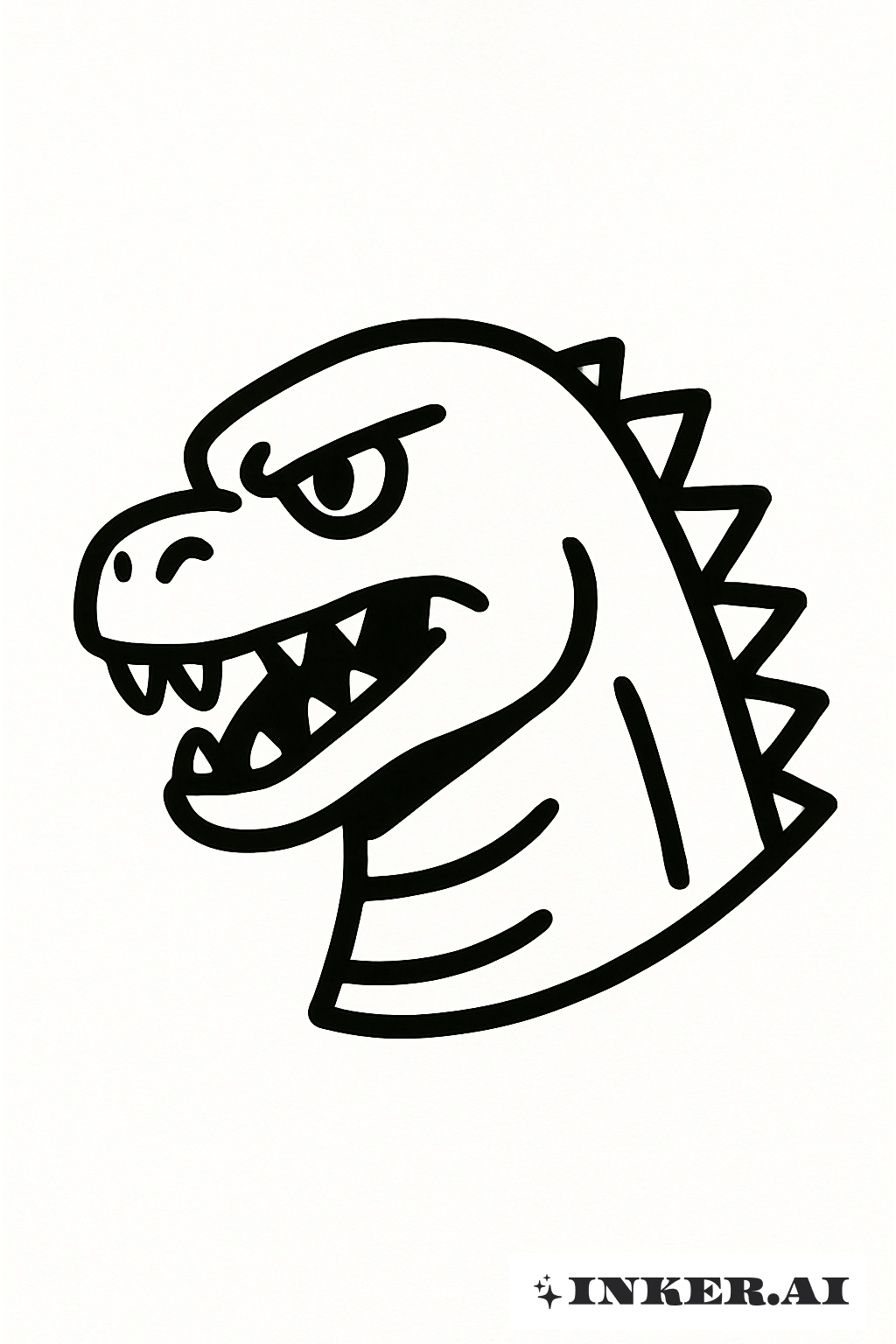 シンプルなゴジラの頭アイコン