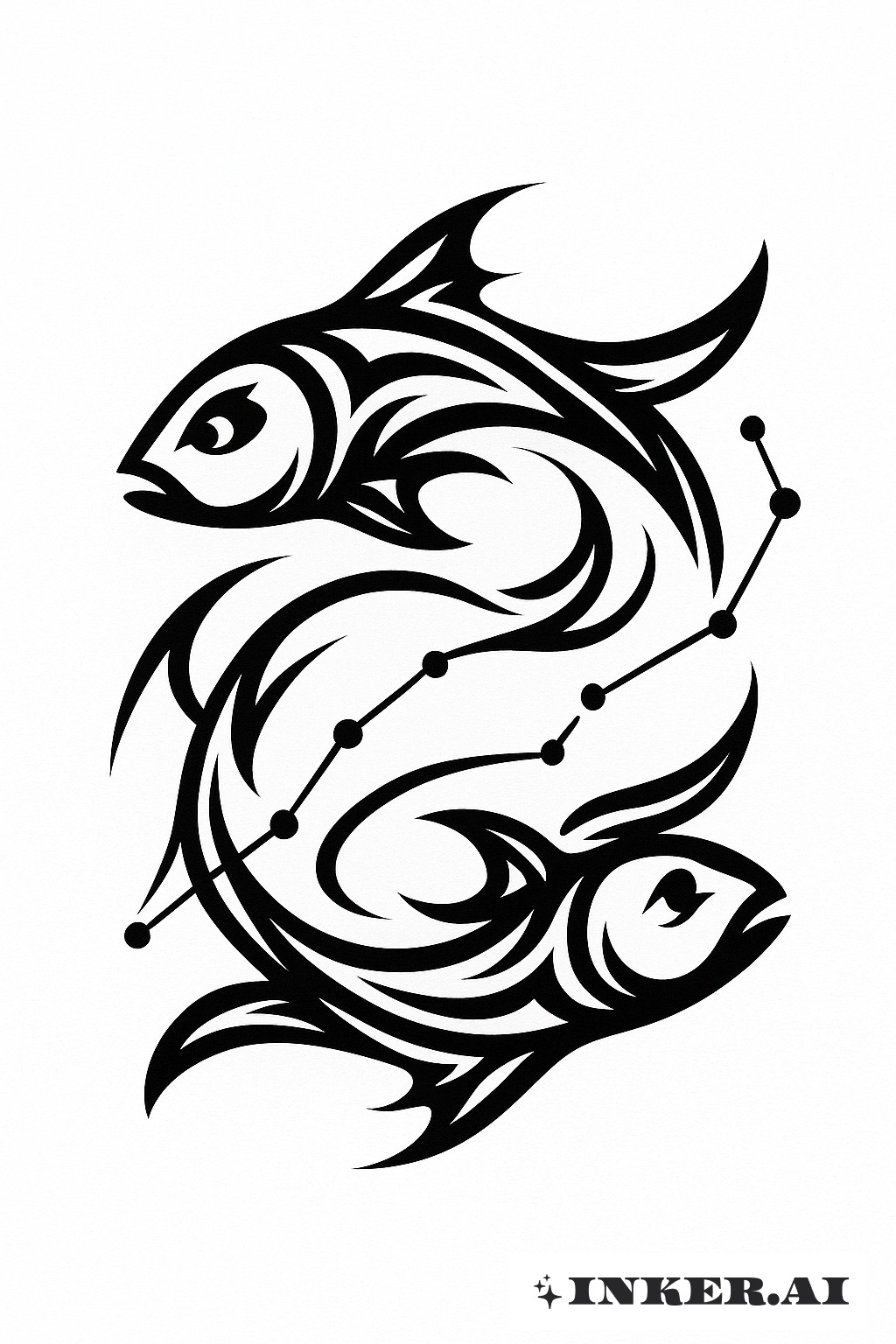 部落風格的雙魚座星座