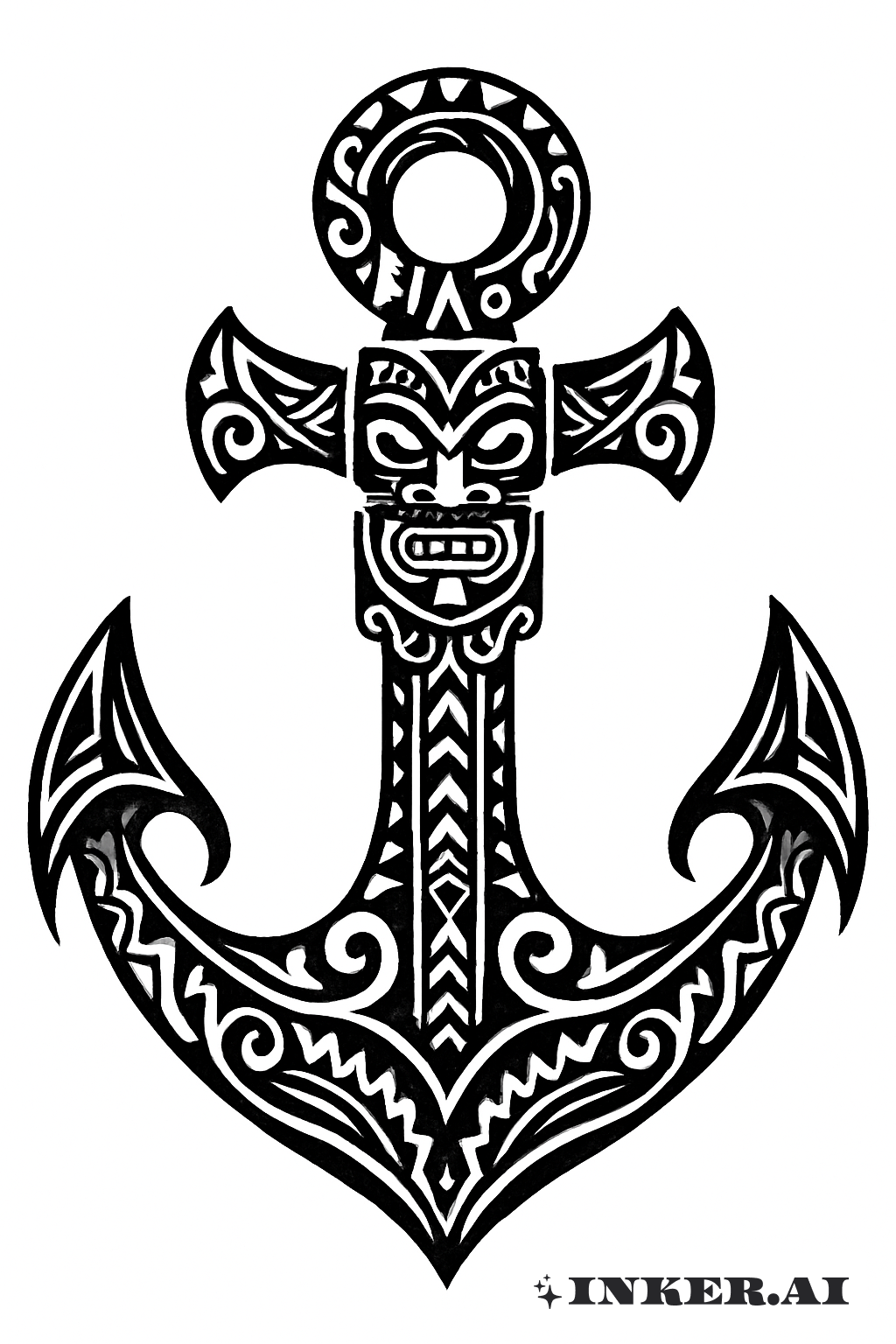 Ancient Marquesan Anchor Symbol