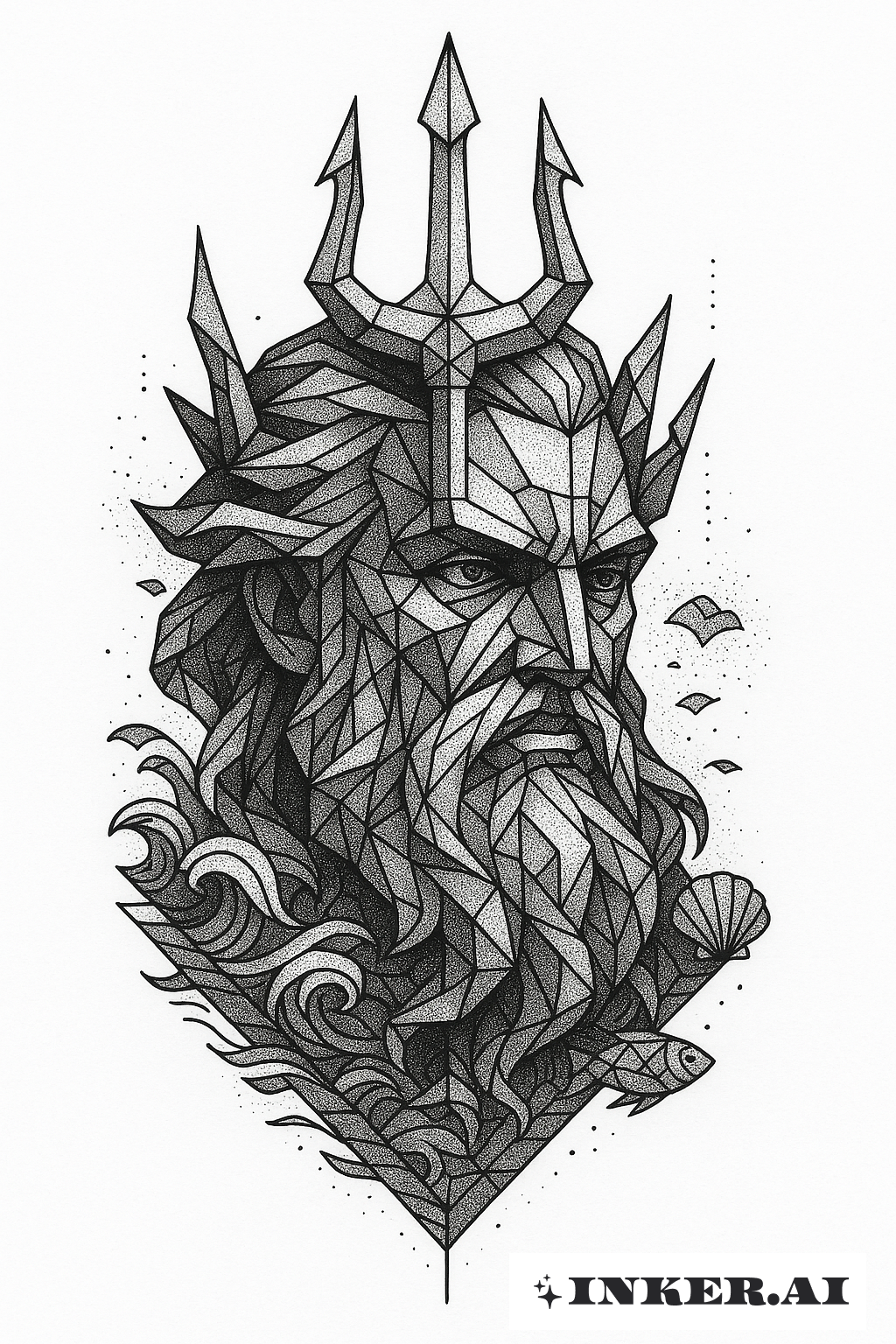 A Geometric Portrait Of The God Poseidon