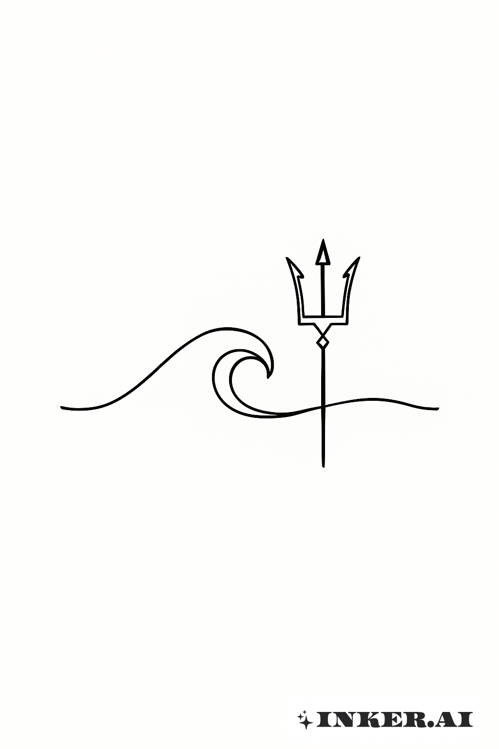 A Minimalist Wave With Poseidon's Trident