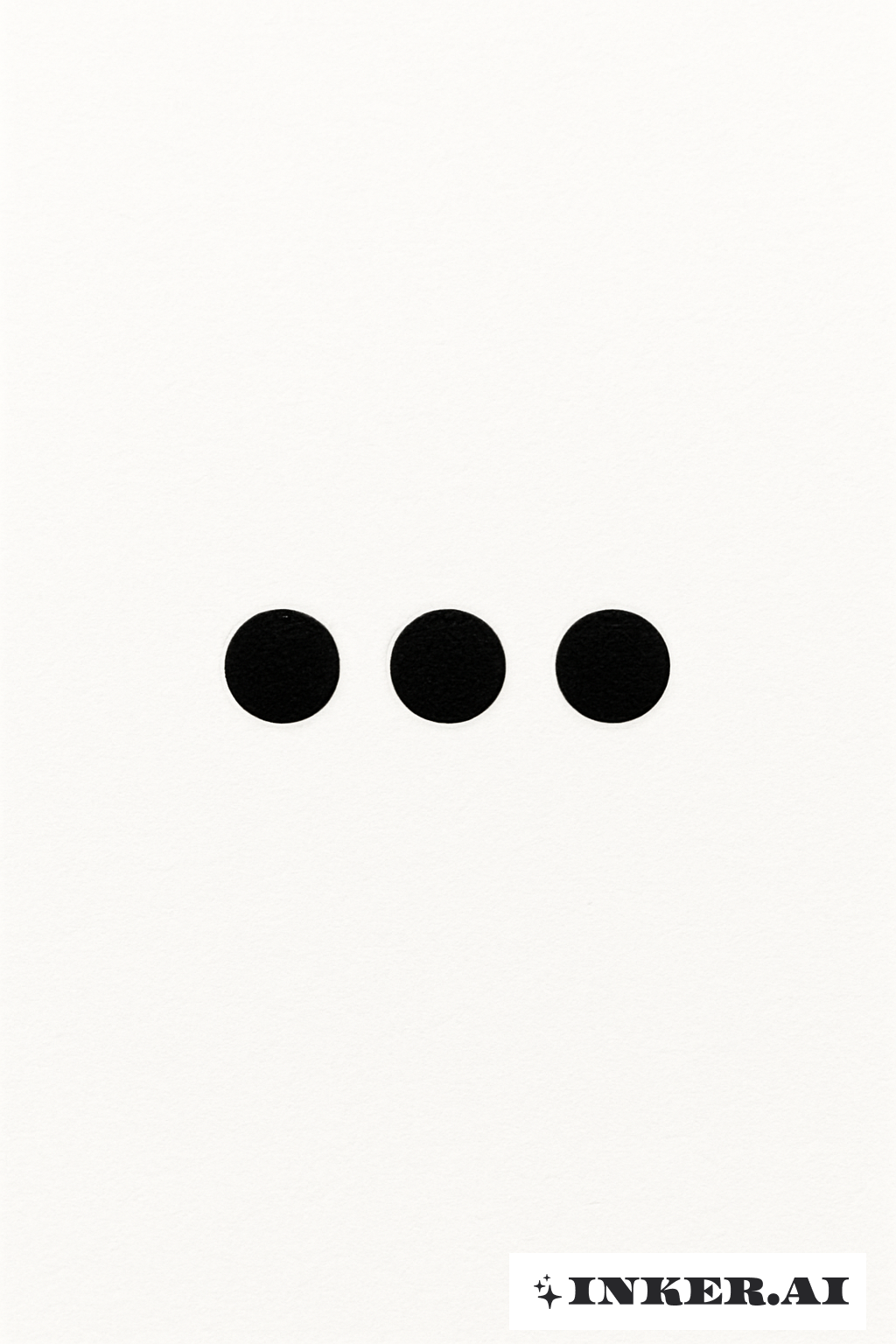 Three Dots Representing a Single Dice