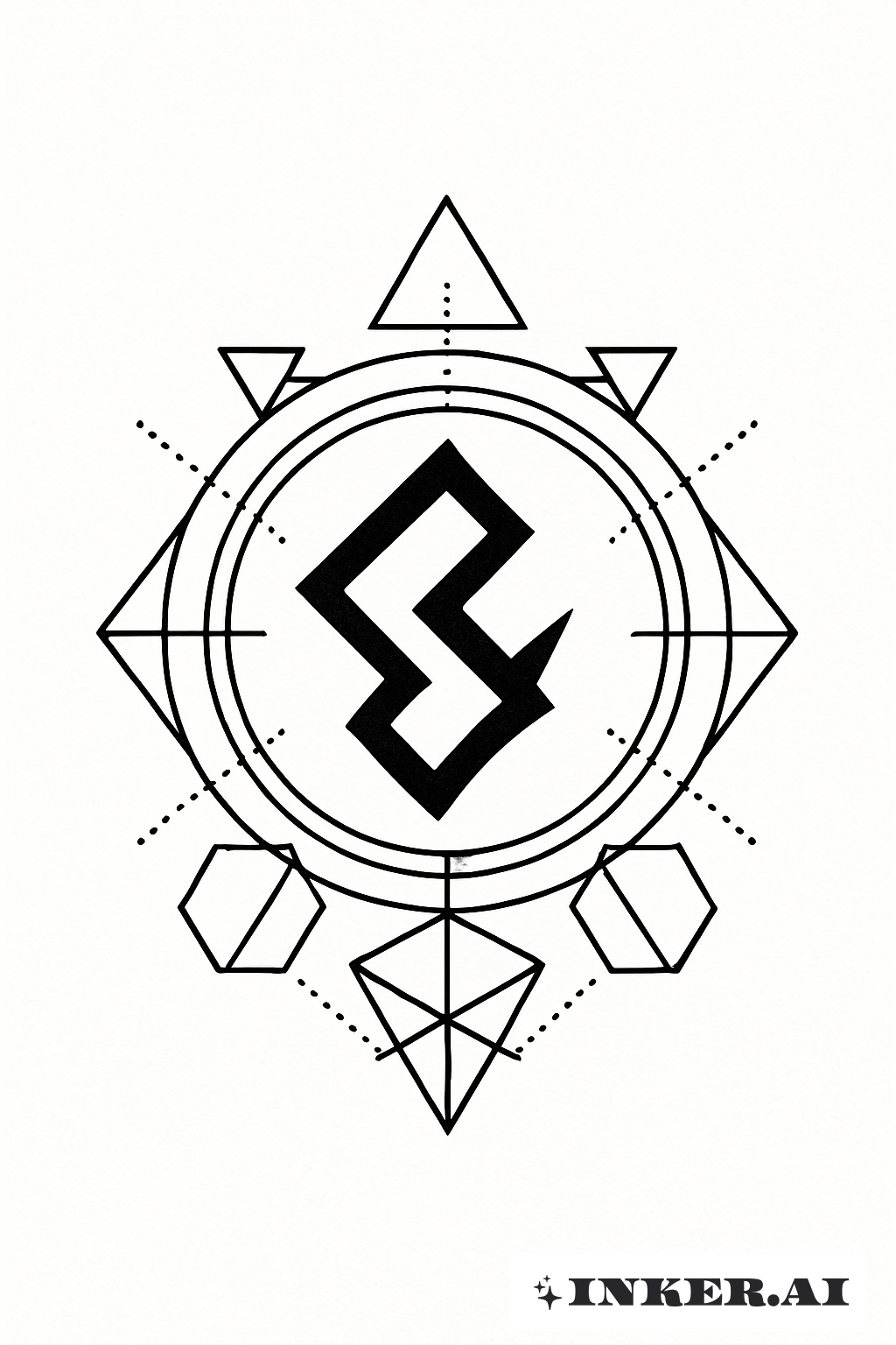 Das Übernatürliche Zeichen von Kain mit Geometrischen Akzenten