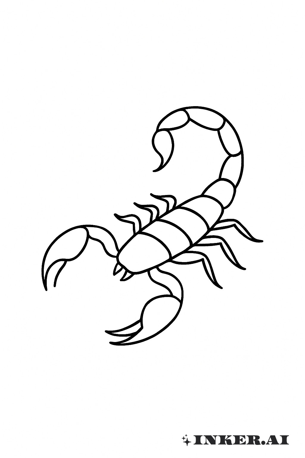 A Single Line Scorpio Outline