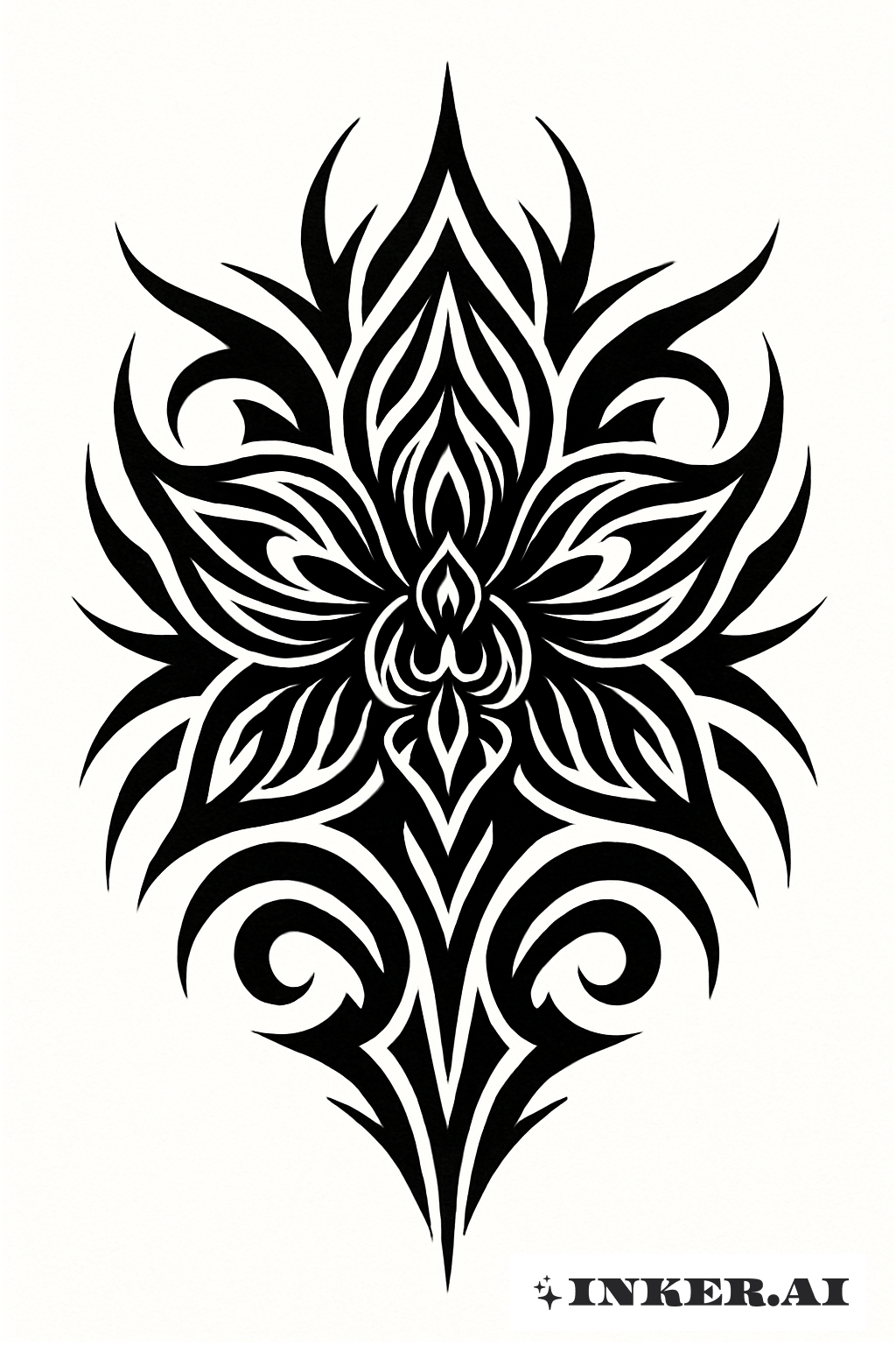 Florecimiento Abstracto Tribal de Orquídea