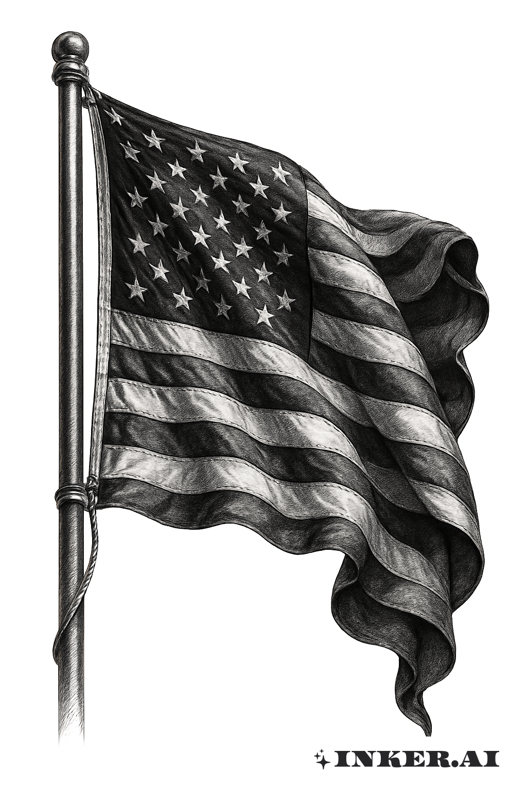 헤그세스의 바람에 휘날리는 깃발