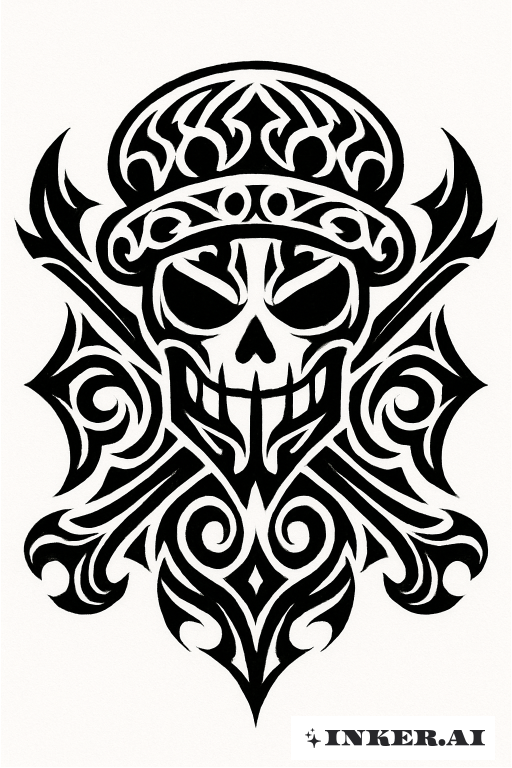 ローのワンピース ジョリー・ロジャー トライバルライン