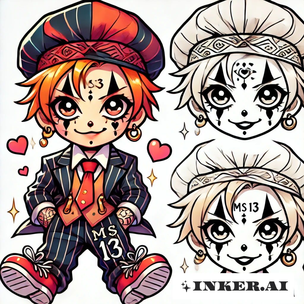 Palhaço Chibi Representando Ms 13