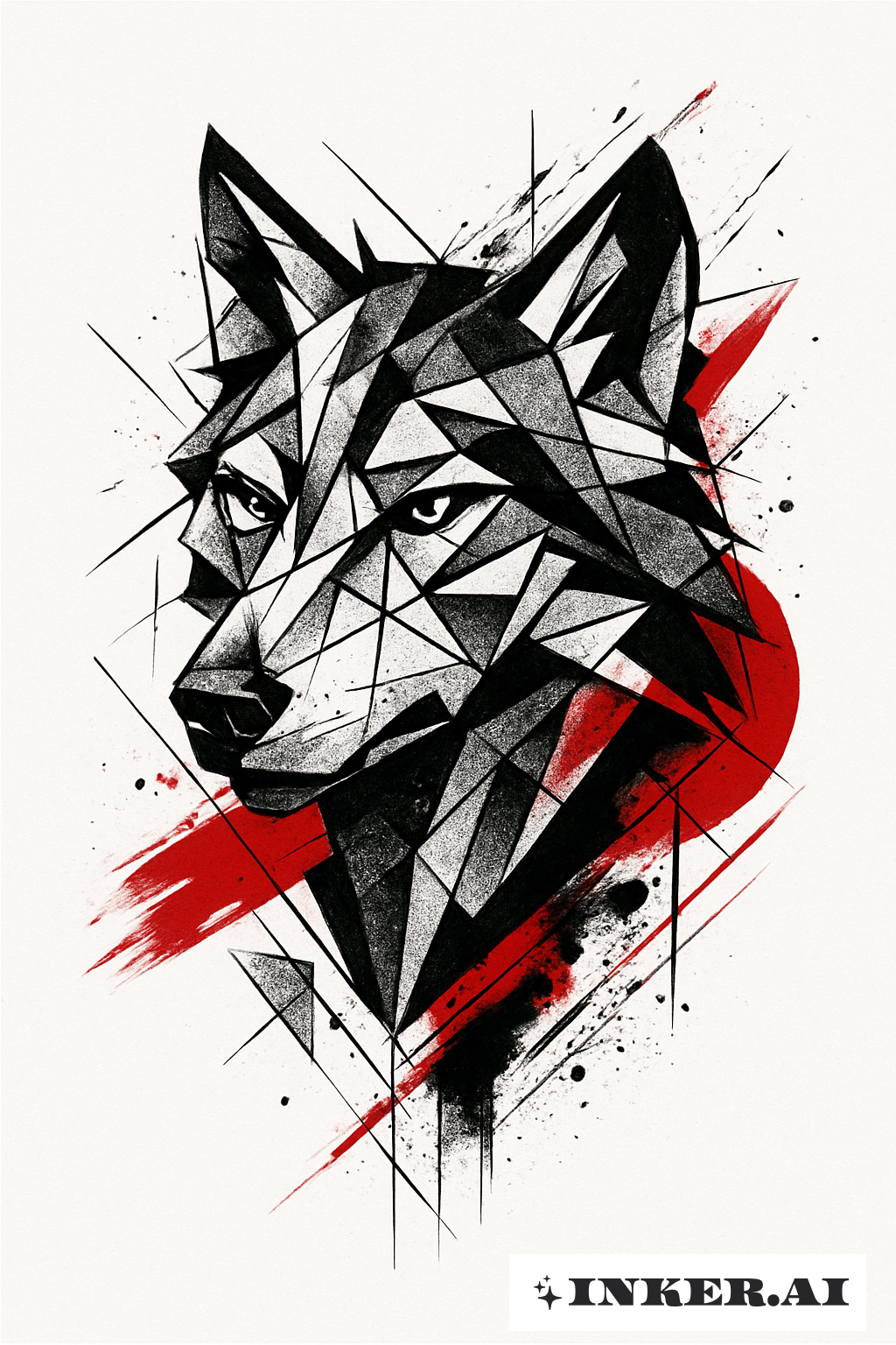 Tête de Loup Fragmentée Trash Polka