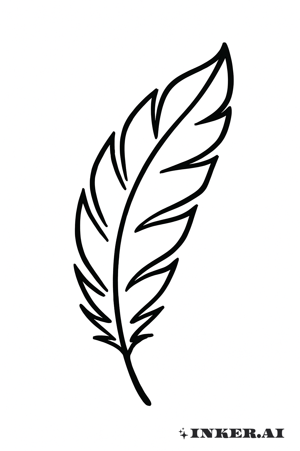 Classic Stencil Outline Feather