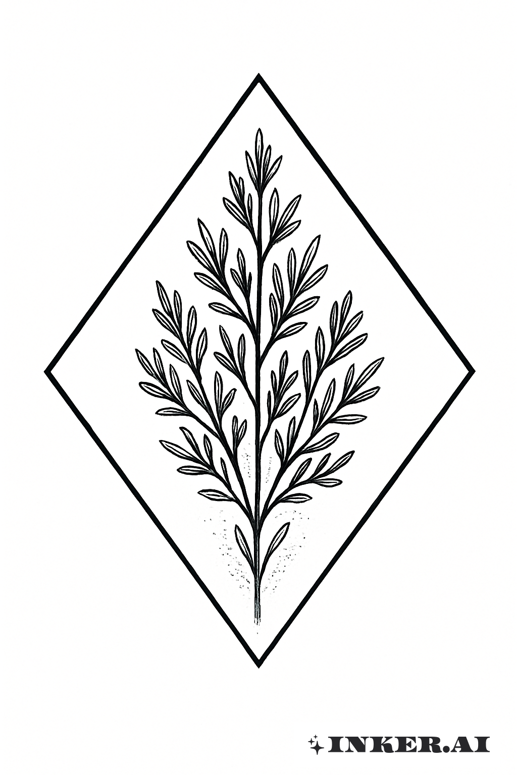 Sagebrush Contained in a Diamond Frame