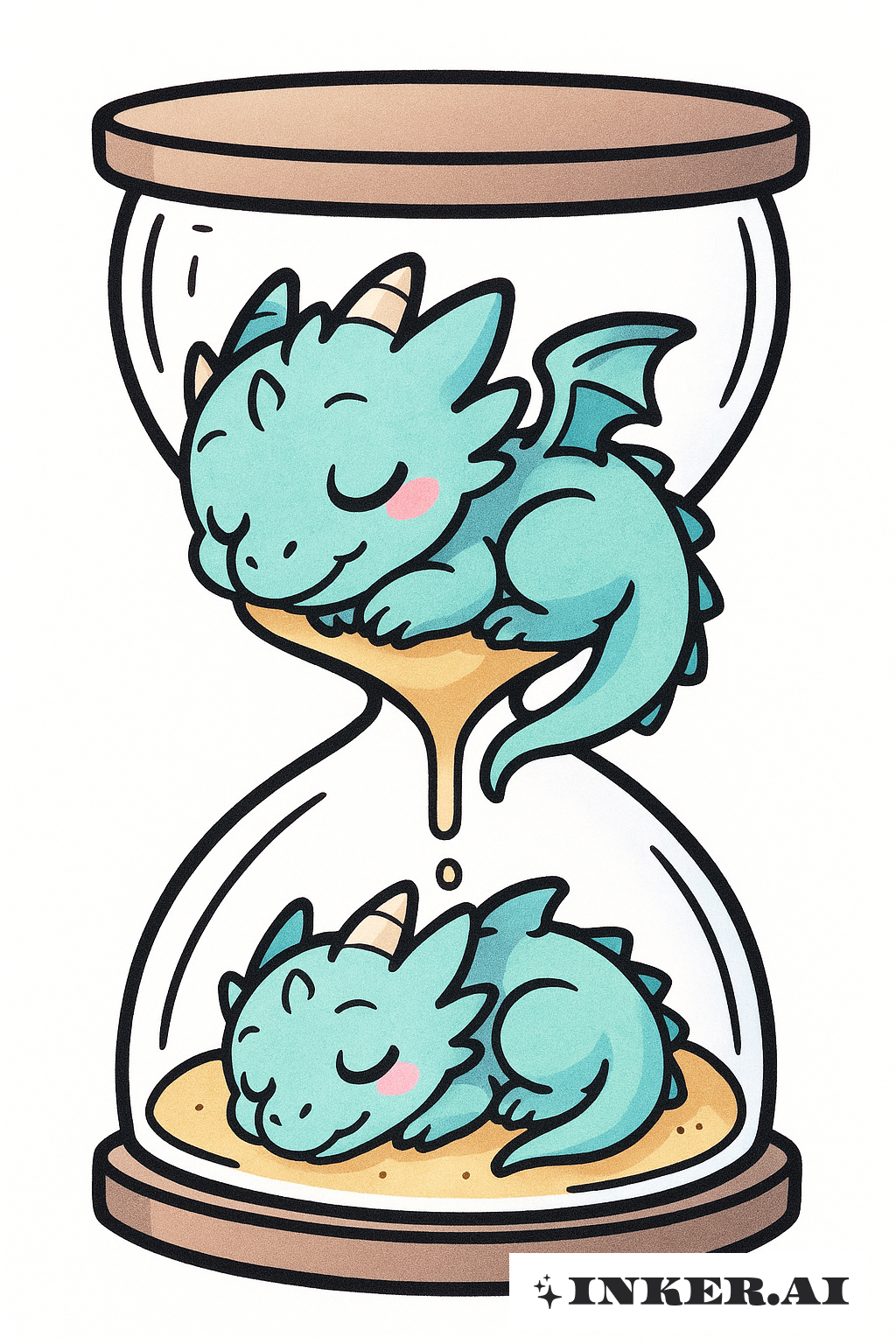 Sieste du sablier du dragon chibi