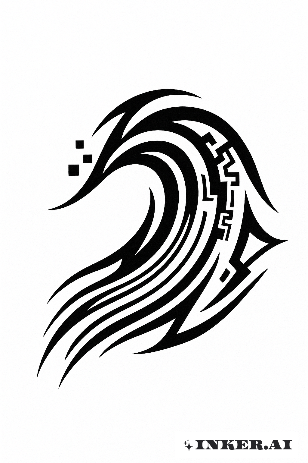 流れるトライバルスタイルのZ世代デジタルウェーブ