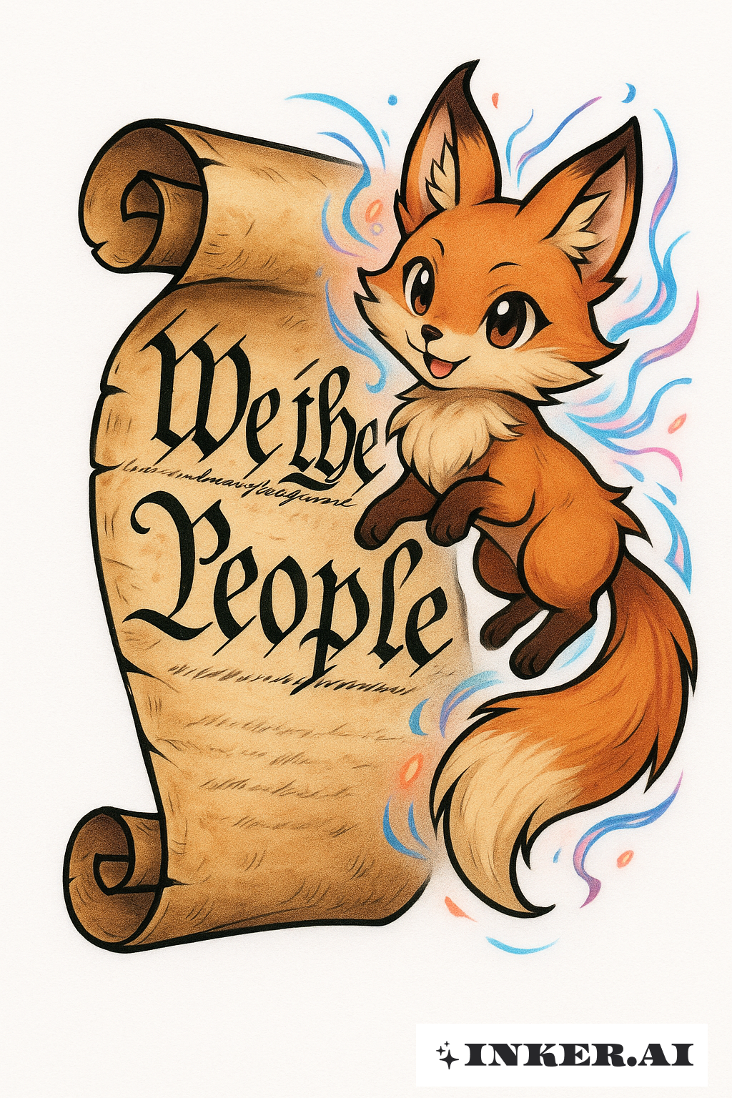 The We The People Scroll Unfurls With A Fox Spirit