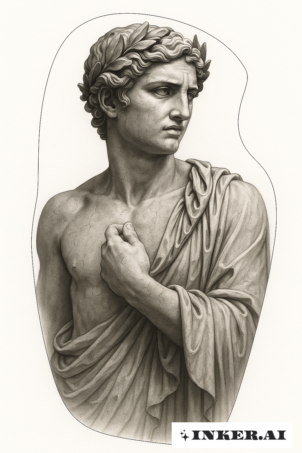 Estátua Grega Antiga na Coxa