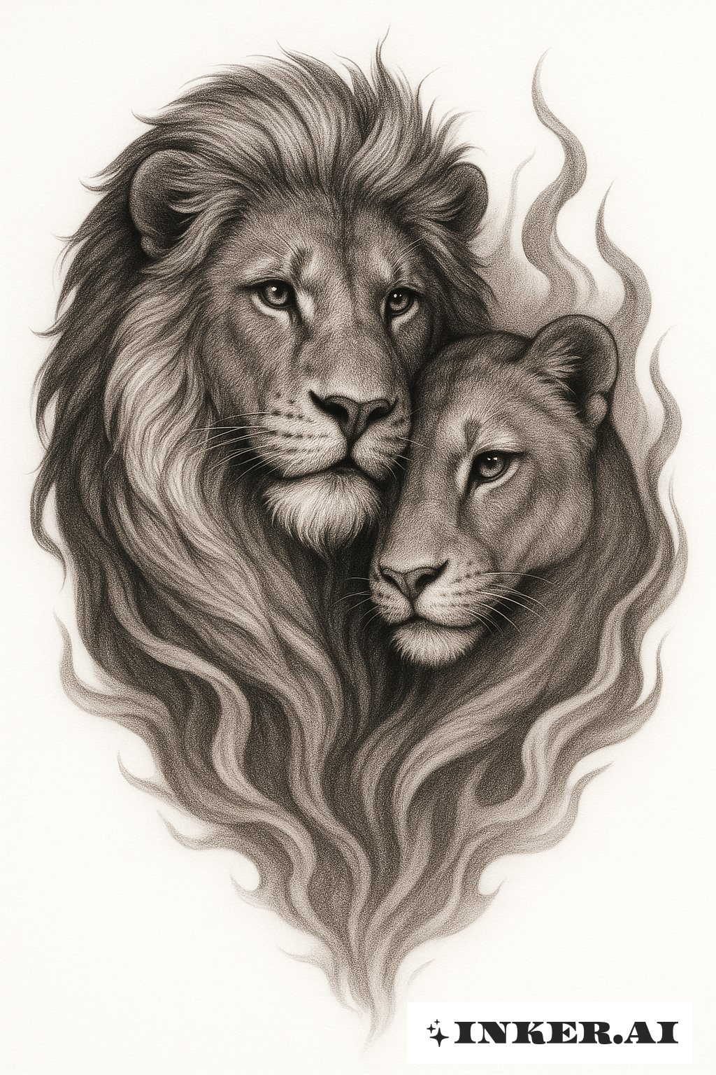 Lion And Lioness Twin Flame