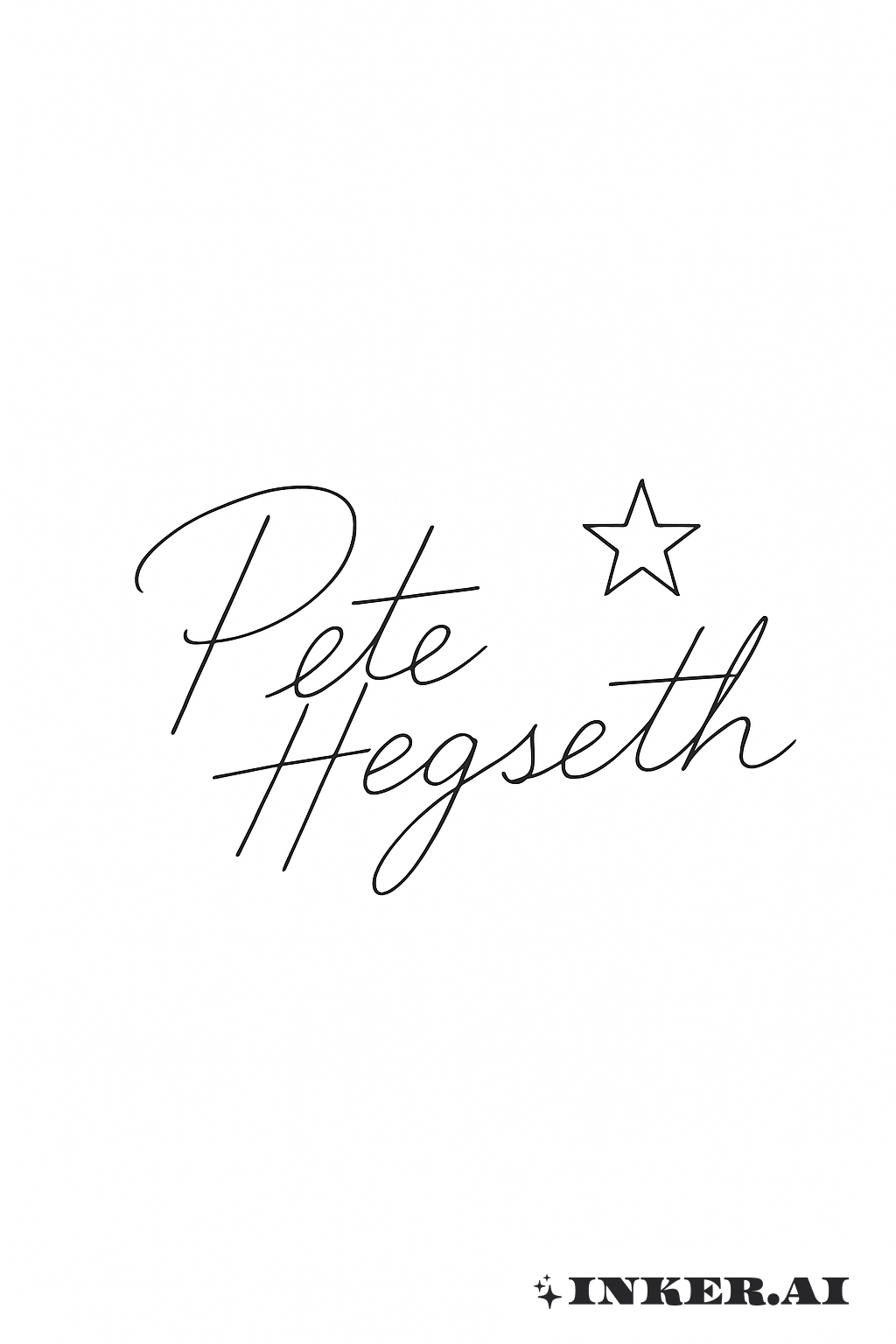 피트 헥세스의 서명과 별